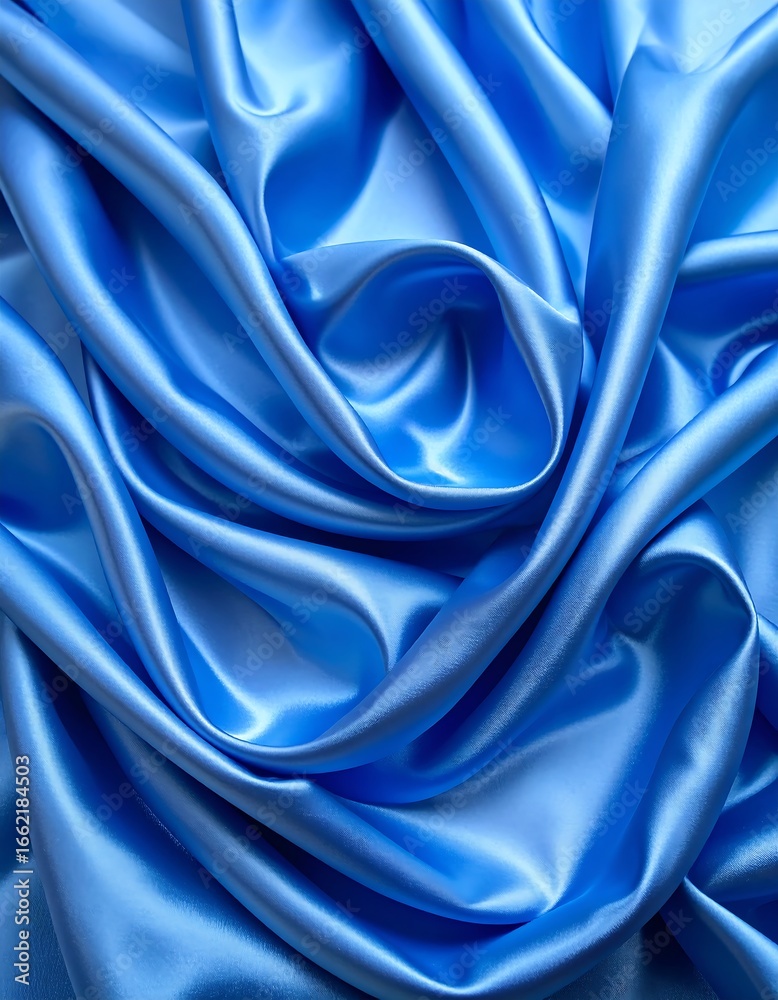 Obraz premium A vibrant blue silk texture