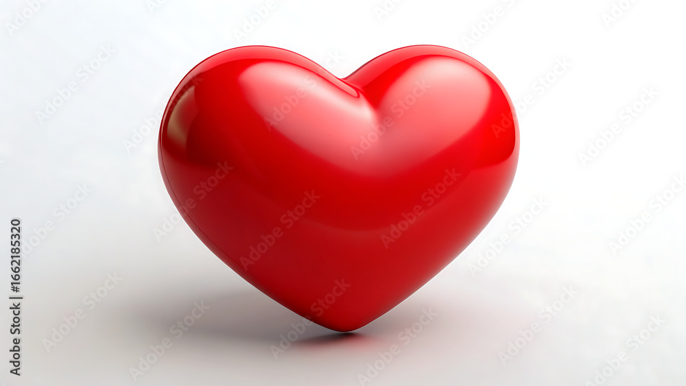 A single red heart isolated on white background, symbolizing love, romance, and passion for valentines day and romantic occasions represents care and affection A single red heart isolated on white background, symbolizing love, romance, and passion for valentines day and romantic occasions represents care and affection