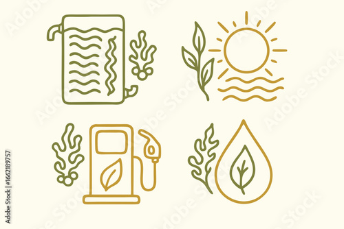 Biofuel and Renewable Energy Concept Vector Illustration