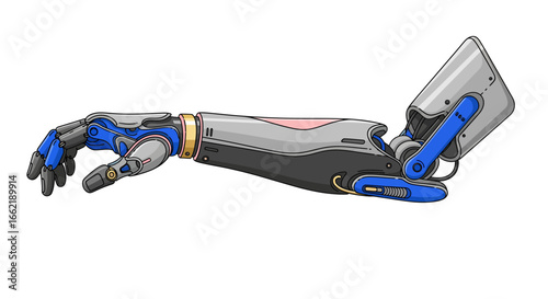 Cybernetic Arm Design - Futuristic Robotic Prosthetic with Advanced Technology Features