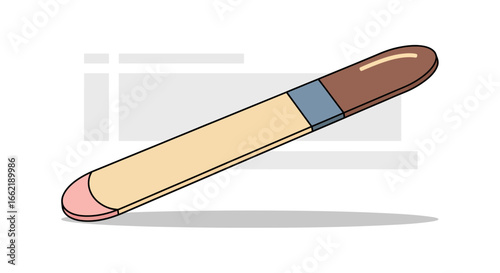 Illustration of a Nail File, a Tool Used for Shaping and Smoothing Fingernails and Toenails