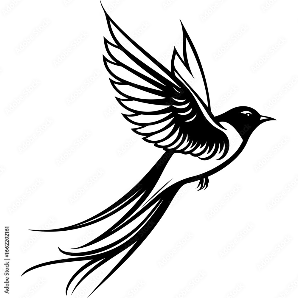 Obraz premium vector illustration of a bird