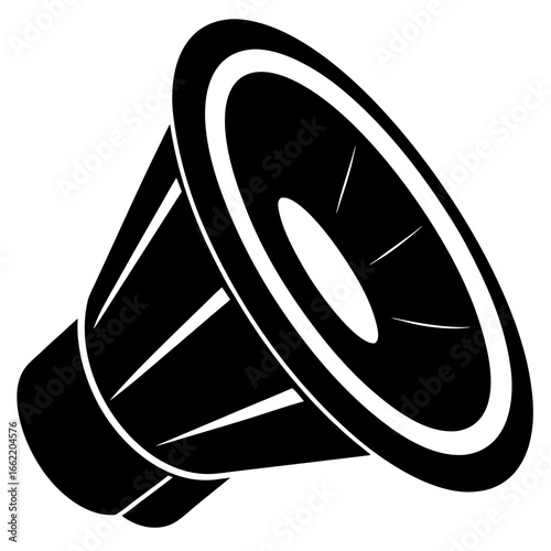 Speaker cone white background