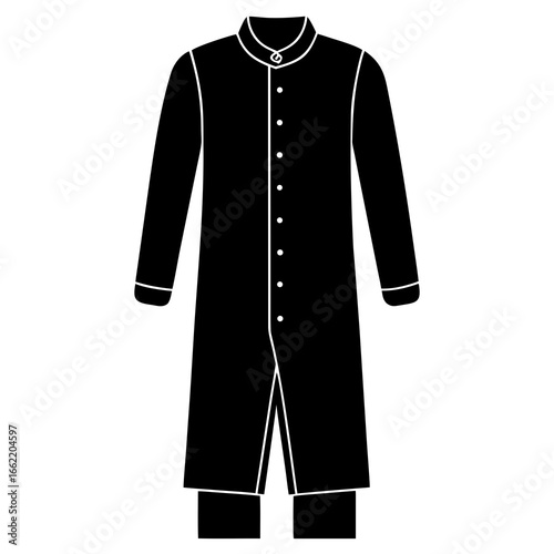 Traditional Punjabi kurta pajama on white background