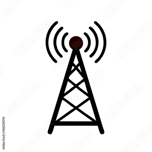 radio tower isolated on white