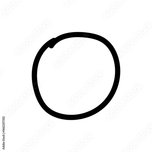 A simple round checkbox outline without a check mark showing an unchecked or unselected state.