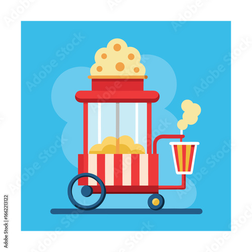 popcorn machine steam rising