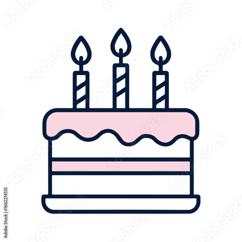 birthday cake with candles