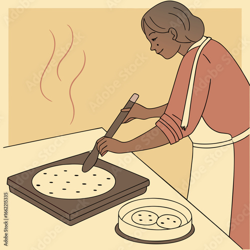 man cooking pizza