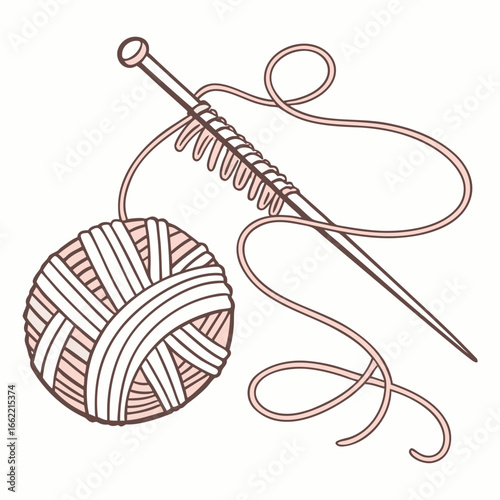 knitting needles and yarn