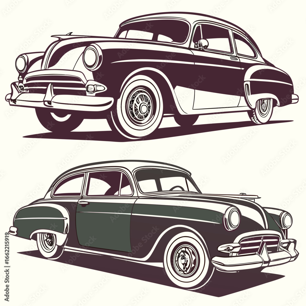 Obraz premium retro car vector