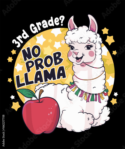 llama back to school design for teacher and students who love llama and surprise your classroom in your first day of school, Perfect Gift Idea for Boys Girls Teachers bee lovers