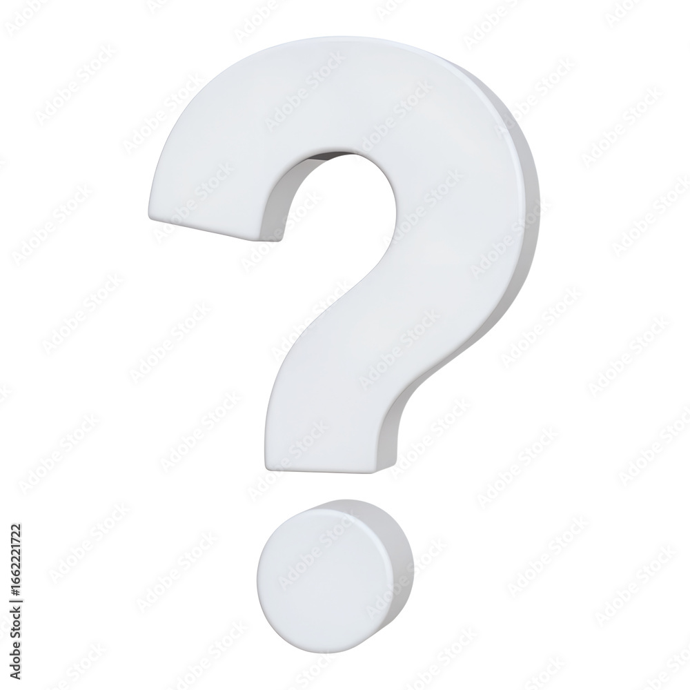 Naklejka premium Question mark 3d