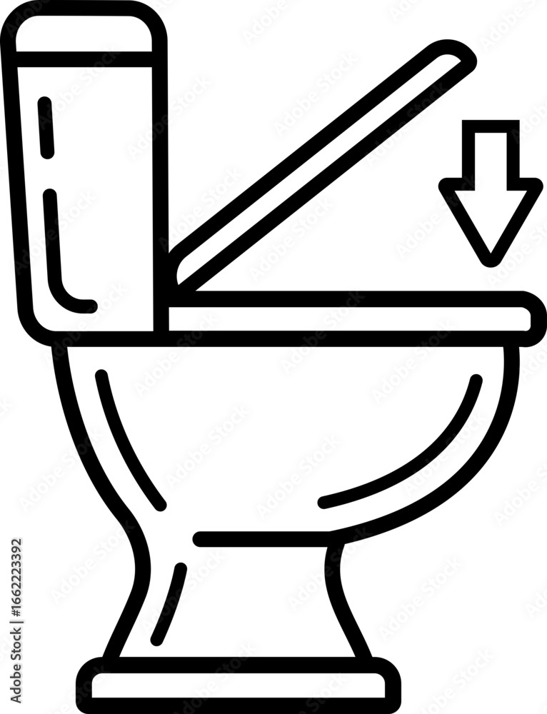 Fototapeta premium WC icon set. Toilet, restroom, man and woman, bathroom, disabled, dumpster, toilet paper, infant - stock vector.Restroom Sign.Bathroom Glyph Icon Restroom Sign Male and female toilet icon