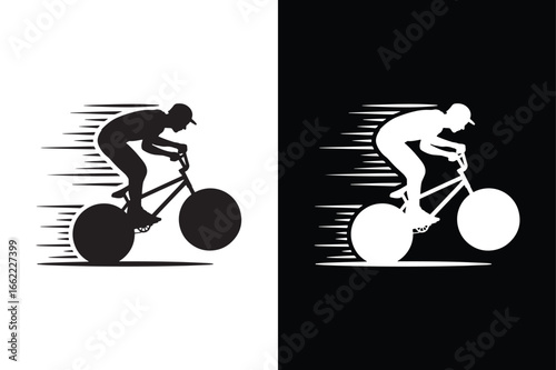 BMX bike icon vector on White Background ,Vector Art Illustration on white background.