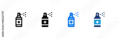 Hand Sanitizer icon set multiple style collection. Vector illustration.