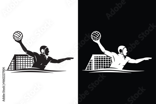 Water polo icon vector on White Background ,Vector Art Illustration on white background.
