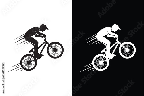 BMX bike icon vector on White Background ,Vector Art Illustration on white background.