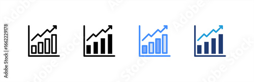 Free Download Growth icon set multiple style collection. Vector illustration. - GFXLoad