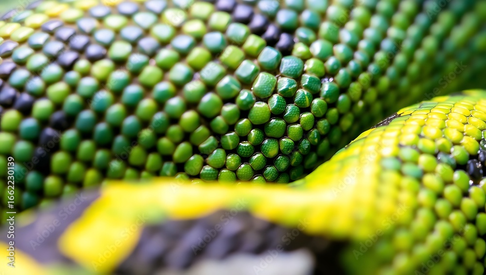 Obraz premium green snake close up