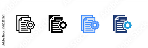 Project icon set multiple style collection. Vector illustration.