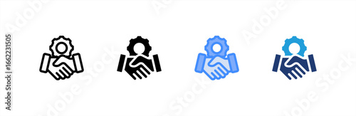 Agreement icon set multiple style collection. Vector illustration.