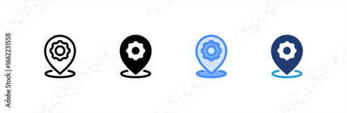 Localization icon set multiple style collection. Vector illustration.