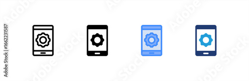 Management Service icon set multiple style collection. Vector illustration.