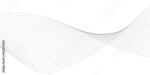 Technology and business wave lines on transparent background. Frequency sound wave, twisted curve lines with blend effect.	
