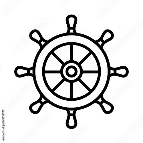 Nautical ship wheel helm control maritime steering wheel