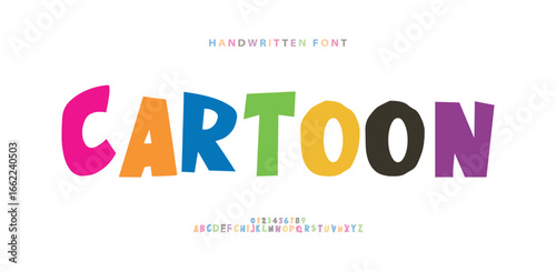 Cartoon Font, funky typeface for joyful brings life designs like children's artwork, birthday invitations, playful branding, and carnival typography. Vector typeset
