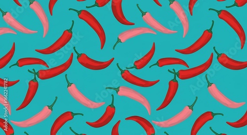 illustration red hot chili pepper background