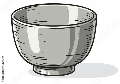 A simple, sketched bowl represents a centenarian honor symbol. Clean lines and a muted color palette create a minimalist and elegant visual.
