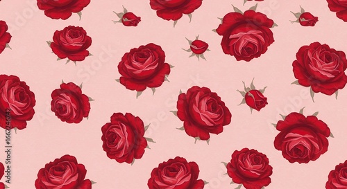 illustration seamless background with roses