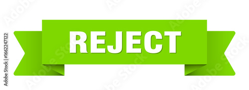reject ribbon isolated on transparent background. reject ribbon