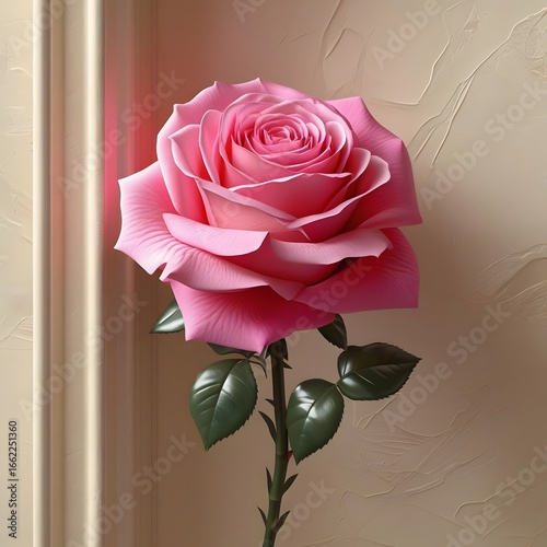 a stunning, large, intricate, highly detailed pink rose, with delicate, soft, layered petals, set against a blurred, natural background
