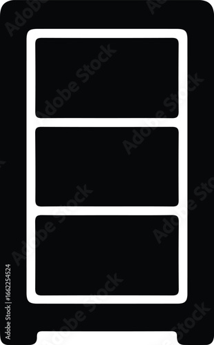Illustrator Vector Minimalist black nightstand furniture storage illustration silhouette