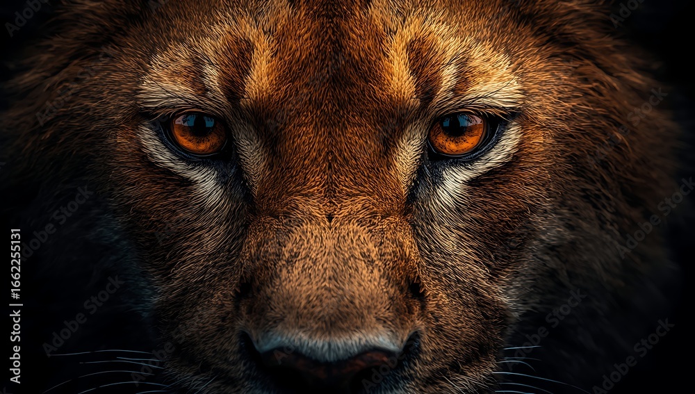 Close-up of the face of a lion, the king of the jungle. Close-up of the face of a lion, the king of the jungle.