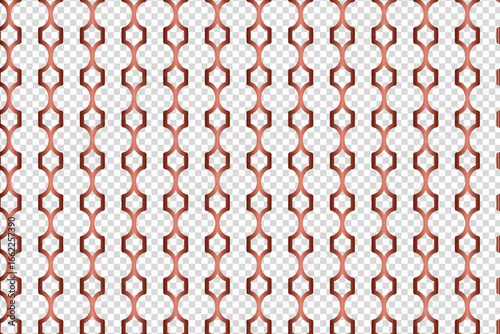 Seamless vector pattern with a modern abstract design in a bronze metallic gradient on a transparent background, perfect for web and print.