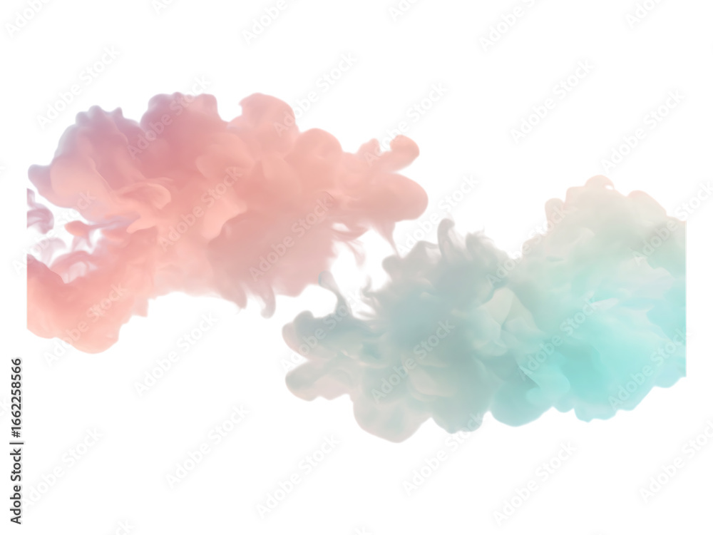 Naklejka premium Colorful smoke isolated on transparent background