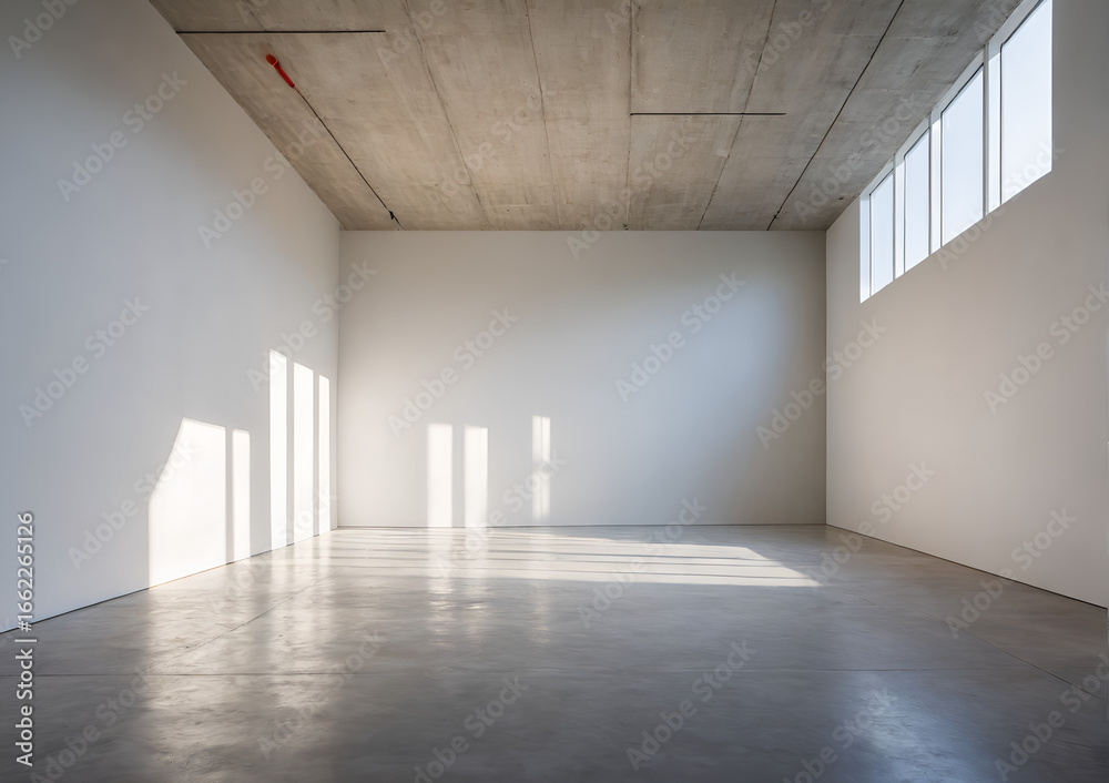Obraz premium empty room with windows