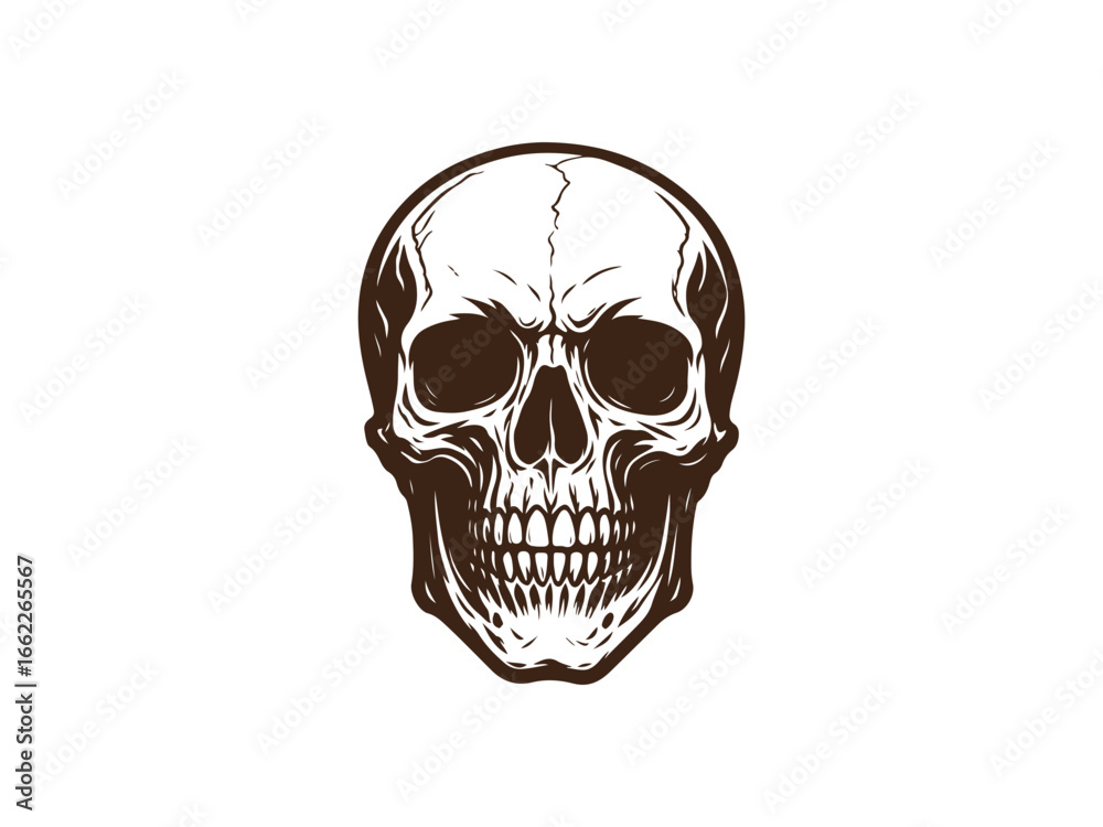 Fototapeta premium Human Skull Vector Illustration