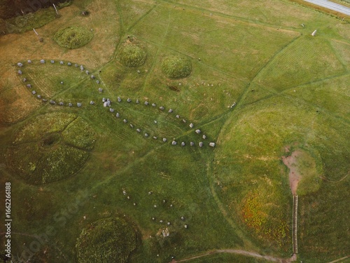Bild auf Leinwand Aerial views of Anundshog in Vasteras, Sweden