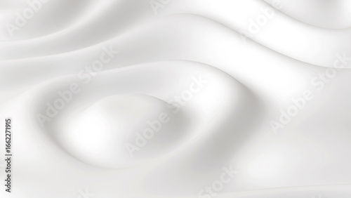 White striped pattern background, 3d wavy lines design, abstract minimal whit...