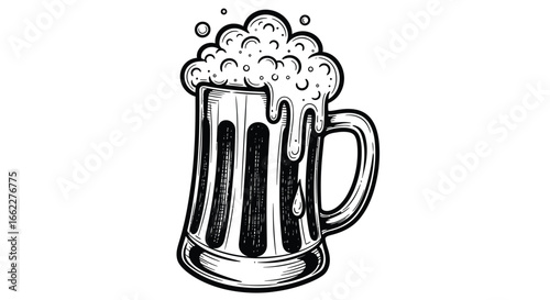 Sketch of a Beer Mug with Foam