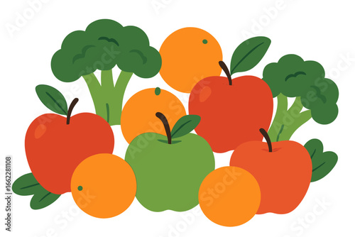 Vector cartoon flat illustrations of oriental cuisine ingredients, exotic food from Korea, Japan, China, for use on banners at farmers markets, supermarkets, menus, and recipes