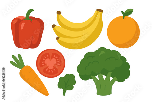Vector set of dried fruits featuring figs and apricots isolated on a white background