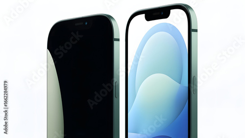 Two iPhones Placed Side by Side for Comparison