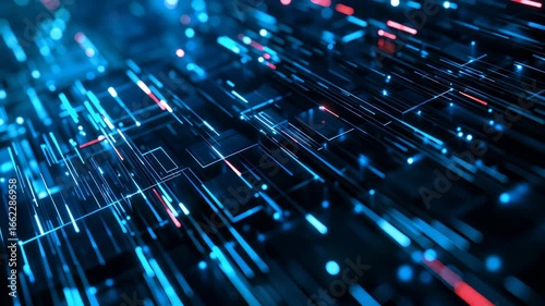 Complex network of digital information transferring at high speed through fiber optic cables