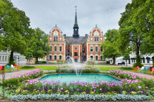 City Hall and City Hall Square in Söderhamn, Sweden